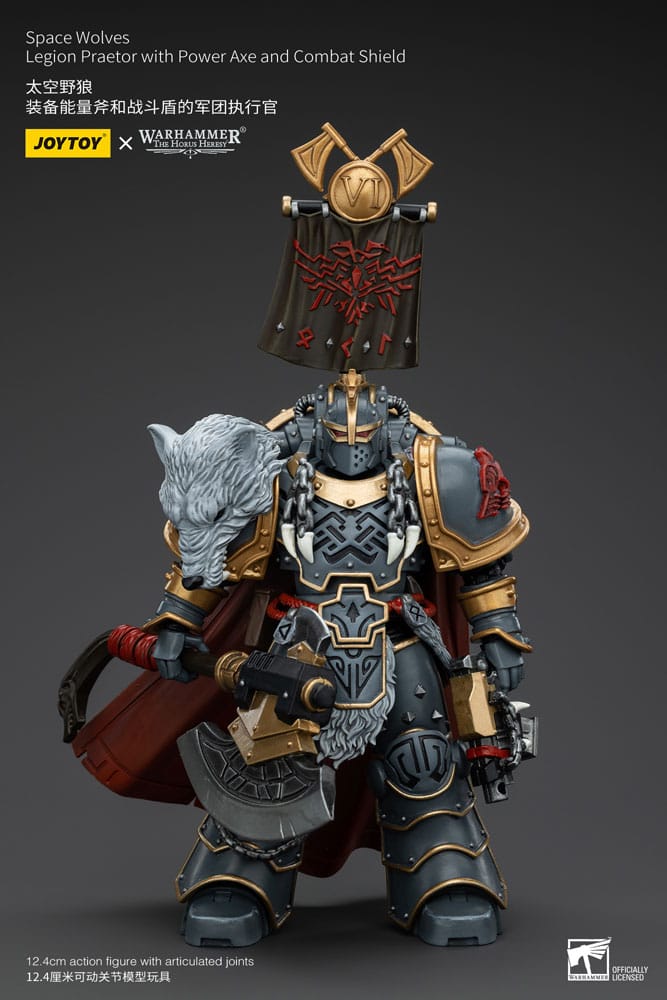 Warhammer The Horus Heresy Actionfigur 1/18 Space Wolves Legion Praetor with Power Axe and Combat Shield 12 cm Image 1
