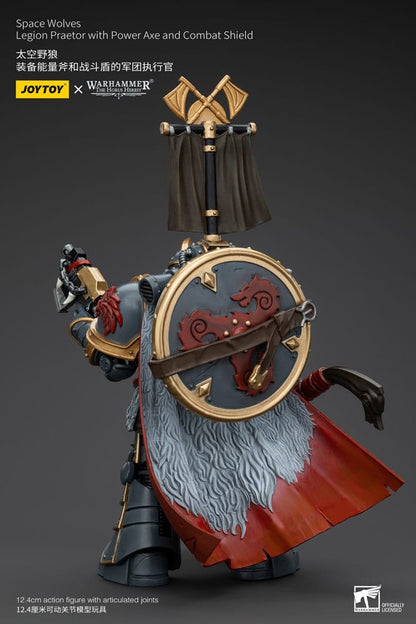 Warhammer The Horus Heresy Actionfigur 1/18 Space Wolves Legion Praetor with Power Axe and Combat Shield 12 cm Image 3
