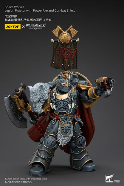 Warhammer The Horus Heresy Actionfigur 1/18 Space Wolves Legion Praetor with Power Axe and Combat Shield 12 cm Image 4