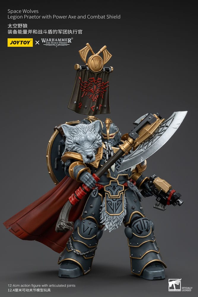 Warhammer The Horus Heresy Actionfigur 1/18 Space Wolves Legion Praetor with Power Axe and Combat Shield 12 cm Image 5