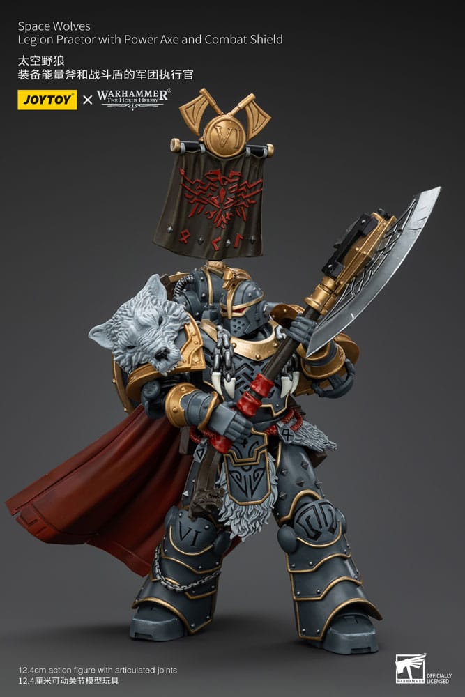 Warhammer The Horus Heresy Actionfigur 1/18 Space Wolves Legion Praetor with Power Axe and Combat Shield 12 cm Image 6