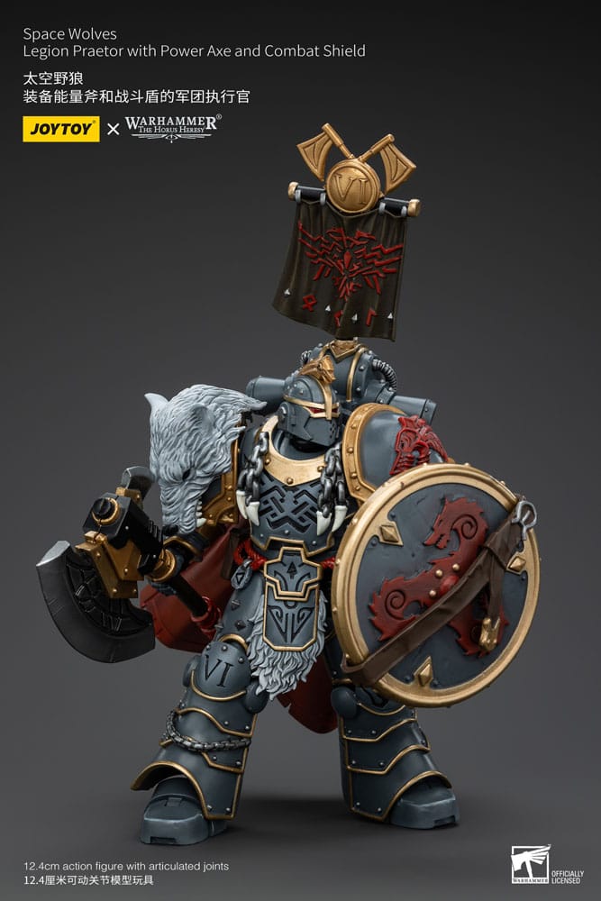 Warhammer The Horus Heresy Actionfigur 1/18 Space Wolves Legion Praetor with Power Axe and Combat Shield 12 cm Image 7