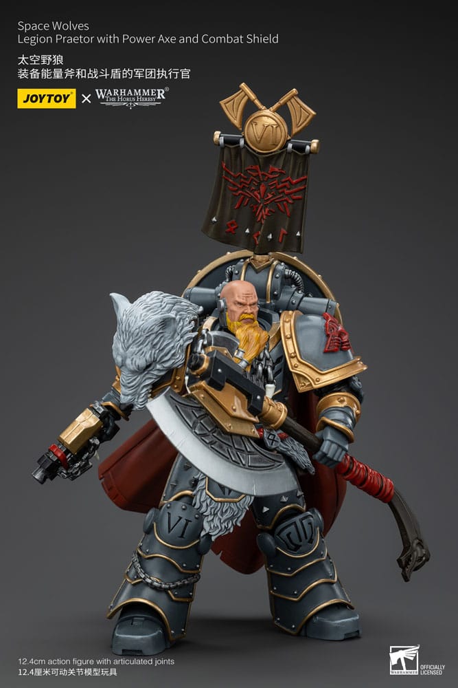 Warhammer The Horus Heresy Actionfigur 1/18 Space Wolves Legion Praetor with Power Axe and Combat Shield 12 cm Image 8