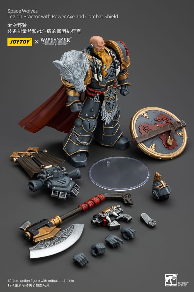 Warhammer The Horus Heresy Actionfigur 1/18 Space Wolves Legion Praetor with Power Axe and Combat Shield 12 cm Image 9