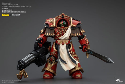 Warhammer The Horus Heresy Actionfigur 1/18 Blood Angels Crimson Paladins Squad Crimson Paladin with Iliastus Assault Cannon 14 cm Image 1