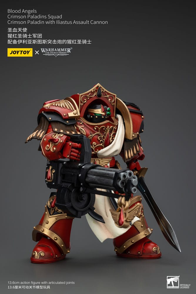 Warhammer The Horus Heresy Actionfigur 1/18 Blood Angels Crimson Paladins Squad Crimson Paladin with Iliastus Assault Cannon 14 cm Image 5