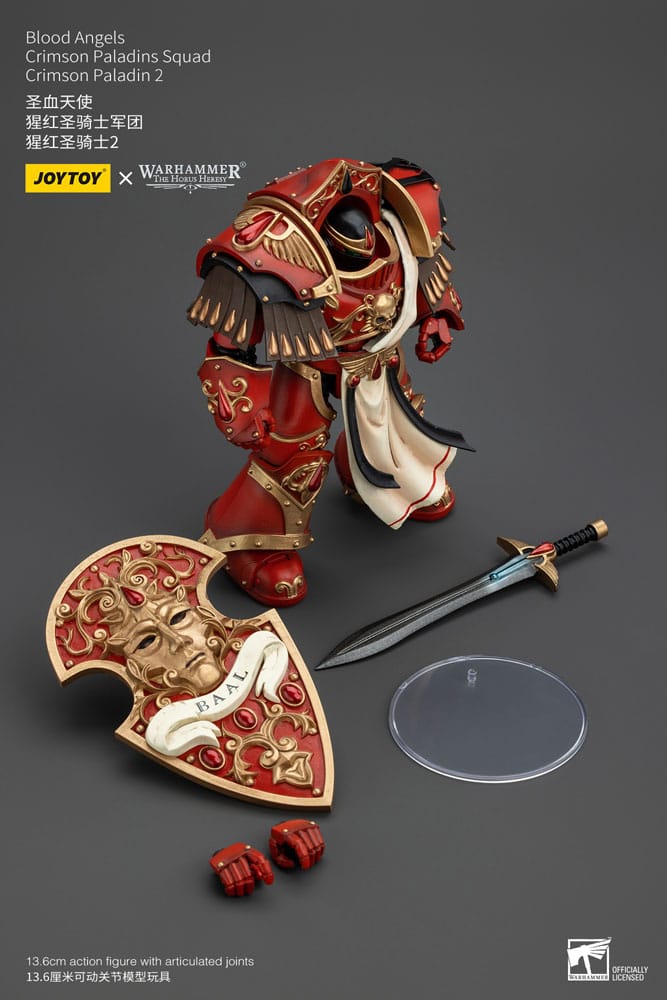 Warhammer The Horus Heresy Actionfigur 1/18 Blood Angels Crimson Paladins Squad Crimson Paladin 2 14 cm Image 3