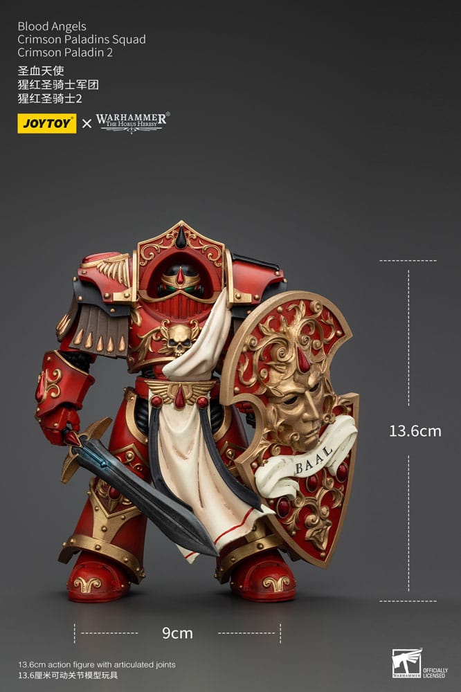 Warhammer The Horus Heresy Actionfigur 1/18 Blood Angels Crimson Paladins Squad Crimson Paladin 2 14 cm Image 12