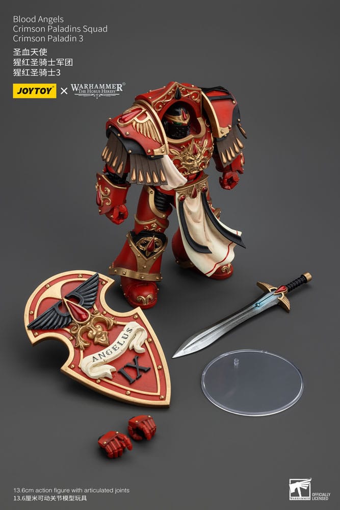 Warhammer The Horus Heresy Actionfigur 1/18 Blood Angels Crimson Paladins Squad Crimson Paladin 3 14 cm Image 8