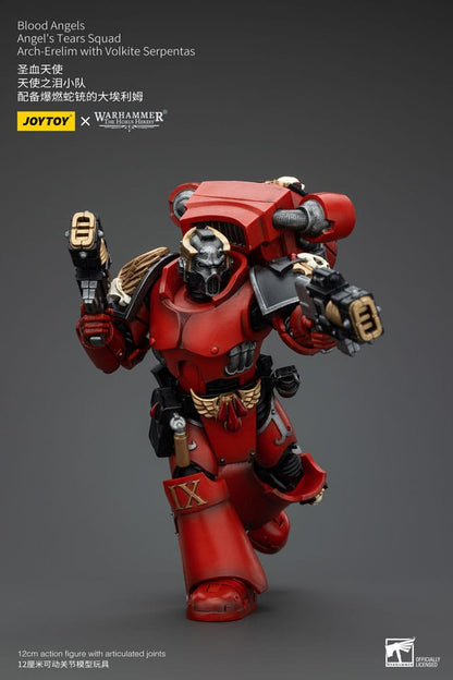 Warhammer The Horus Heresy Actionfigur 1/18 Blood Angels Angel's Tears Squad Arch-Erelim with Volkite Serpentas 12 cm Image 4
