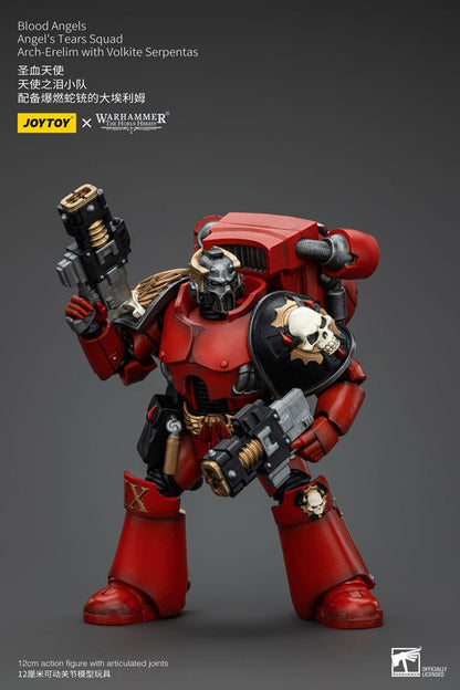 Warhammer The Horus Heresy Actionfigur 1/18 Blood Angels Angel's Tears Squad Arch-Erelim with Volkite Serpentas 12 cm Image 5