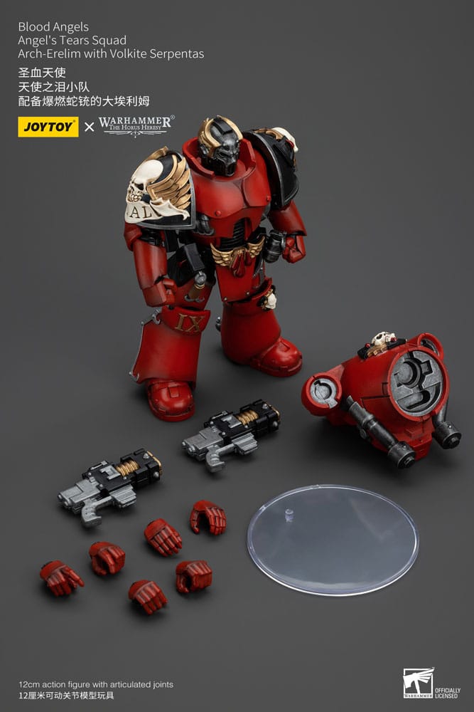Warhammer The Horus Heresy Actionfigur 1/18 Blood Angels Angel's Tears Squad Arch-Erelim with Volkite Serpentas 12 cm Image 8
