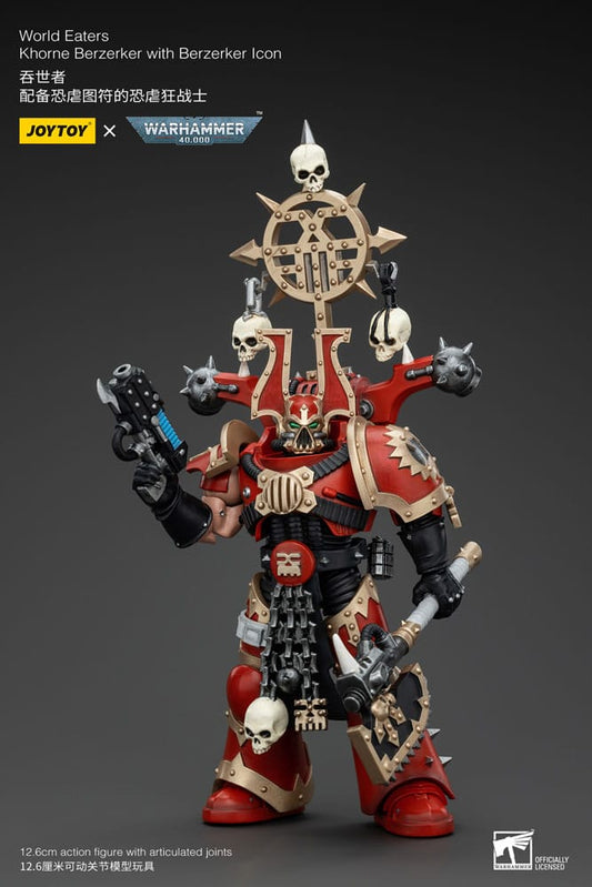 Warhammer 40k Actionfigur 1/18 World Eaters Khorne Berzerker with Berzerker lcon 13 cm Image 2
