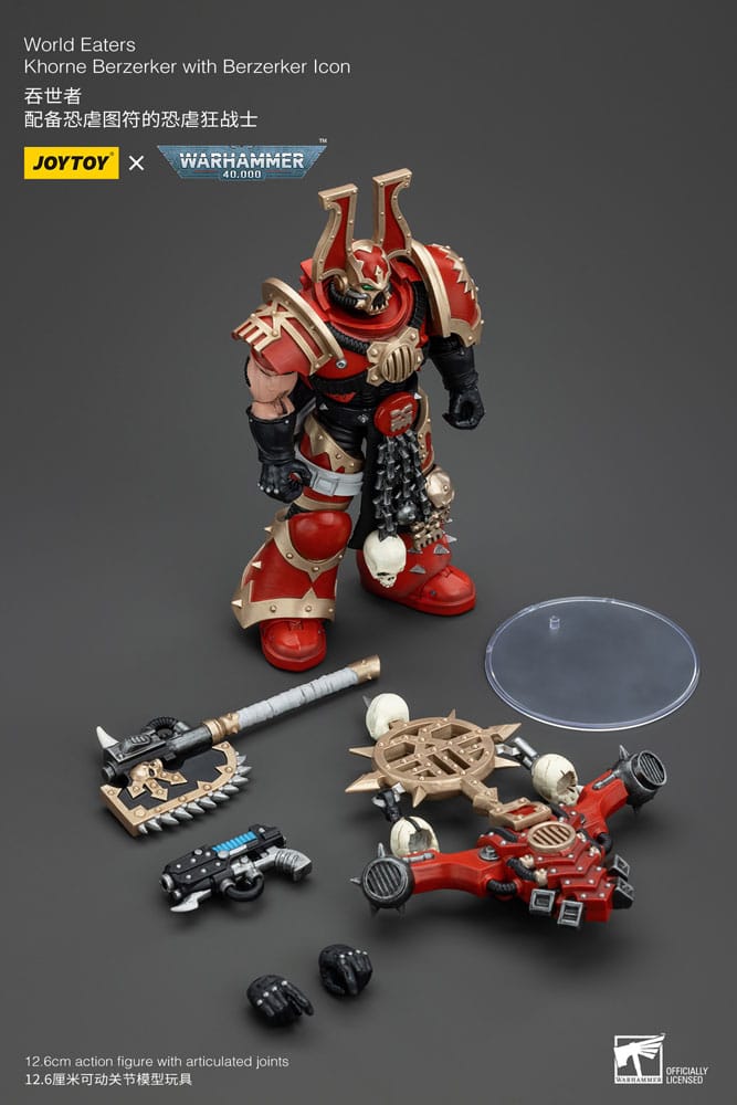 Warhammer 40k Actionfigur 1/18 World Eaters Khorne Berzerker with Berzerker lcon 13 cm Image 7