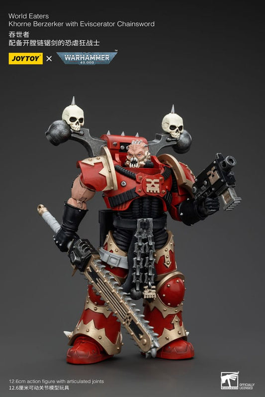 Warhammer 40k Actionfigur 1/18 World Eaters Khorne Berzerker with Eviscerator Chainsword 13 cm Image 2