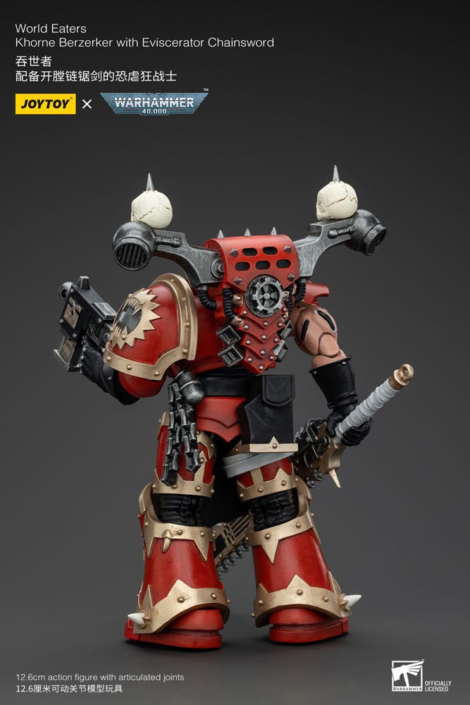 Warhammer 40k Actionfigur 1/18 World Eaters Khorne Berzerker with Eviscerator Chainsword 13 cm Image 3