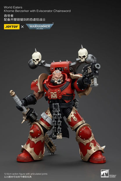 Warhammer 40k Actionfigur 1/18 World Eaters Khorne Berzerker with Eviscerator Chainsword 13 cm Image 4