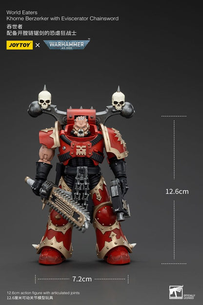 Warhammer 40k Actionfigur 1/18 World Eaters Khorne Berzerker with Eviscerator Chainsword 13 cm Image 6