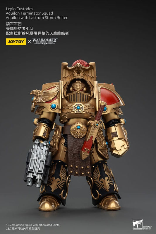 Warhammer The Horus Heresy Actionfigur 1/18 Legio Custodes Aquilon Terminator Squad Aquilon with Lastrum Storm Bolter 14 cm Image 1