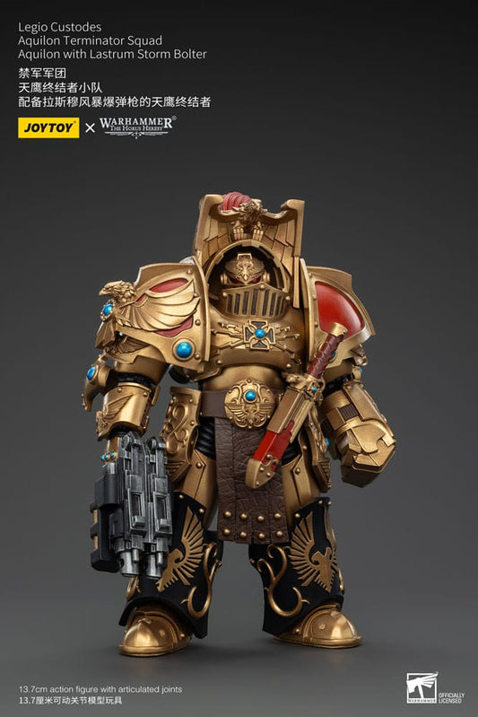 Warhammer The Horus Heresy Actionfigur 1/18 Legio Custodes Aquilon Terminator Squad Aquilon with Lastrum Storm Bolter 14 cm Image 2