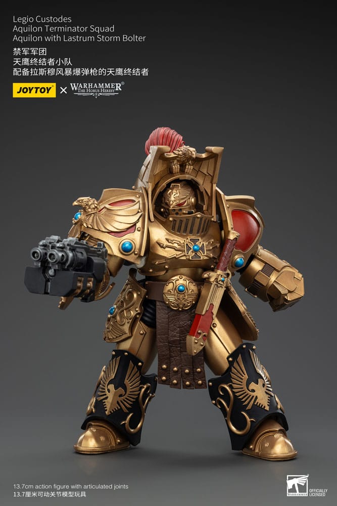 Warhammer The Horus Heresy Actionfigur 1/18 Legio Custodes Aquilon Terminator Squad Aquilon with Lastrum Storm Bolter 14 cm Image 4