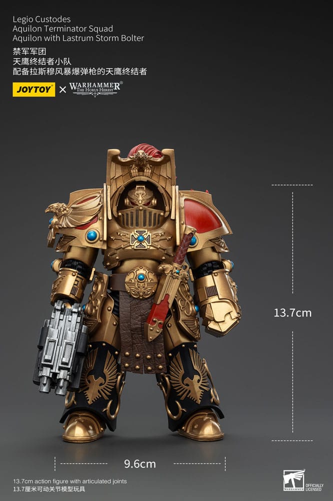 Warhammer The Horus Heresy Actionfigur 1/18 Legio Custodes Aquilon Terminator Squad Aquilon with Lastrum Storm Bolter 14 cm Image 8