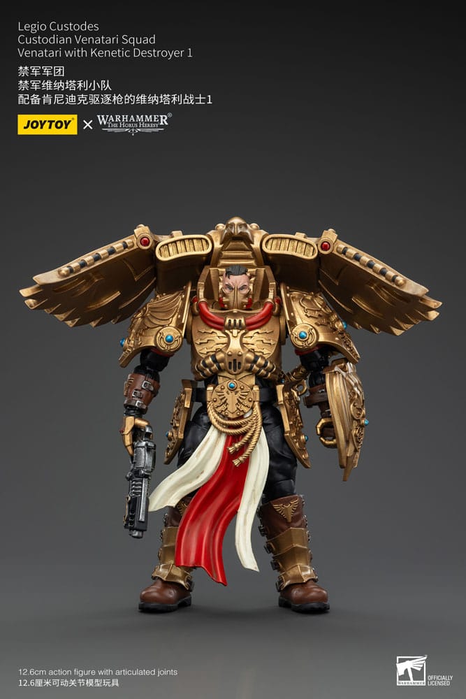 Warhammer The Horus Heresy Actionfigur 1/18 Legio Custodes Custodian Venatari Squad Venatari with Kenetic Destroyer 1 13 cm Image 1