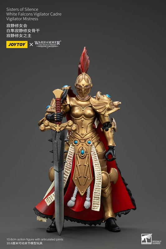 Warhammer The Horus Heresy Actionfigur Sisters of Silence White Falcons Vigilator Cadre Vigilator Mistress 19 cm Image 1