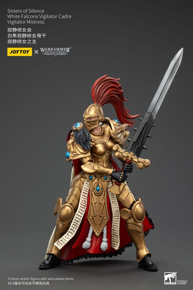 Warhammer The Horus Heresy Actionfigur Sisters of Silence White Falcons Vigilator Cadre Vigilator Mistress 19 cm Image 7
