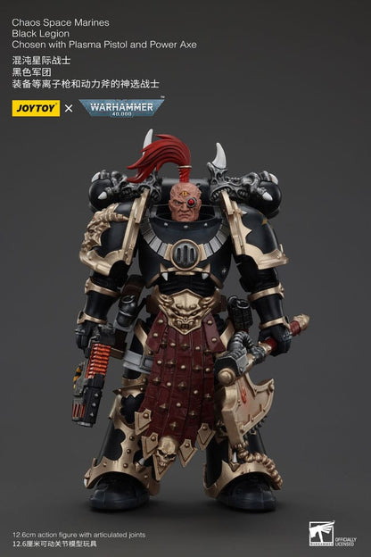 Warhammer 40k Actionfigur Chaos Space Marines Black Legion Chosen with Plasma Pistol and Power Axe 20 cm Image 1