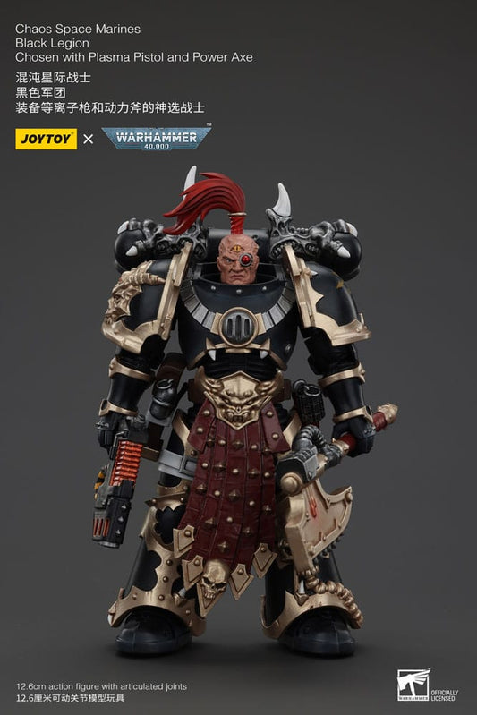 Warhammer 40k Actionfigur Chaos Space Marines Black Legion Chosen with Plasma Pistol and Power Axe 20 cm Image 1