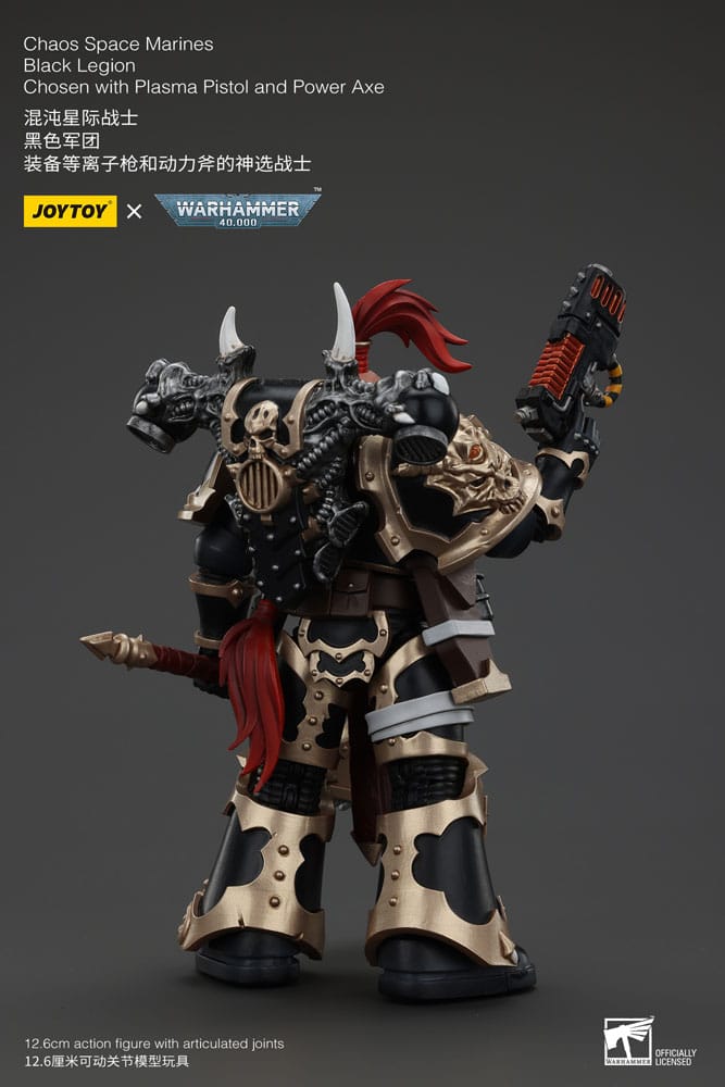 Warhammer 40k Actionfigur Chaos Space Marines Black Legion Chosen with Plasma Pistol and Power Axe 20 cm Image 2