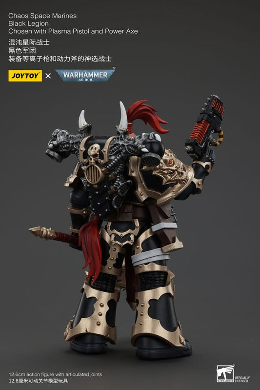 Warhammer 40k Actionfigur Chaos Space Marines Black Legion Chosen with Plasma Pistol and Power Axe 20 cm Image 2