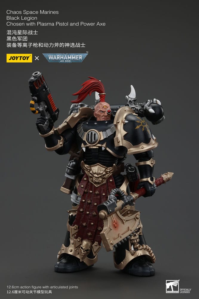 Warhammer 40k Actionfigur Chaos Space Marines Black Legion Chosen with Plasma Pistol and Power Axe 20 cm Image 3