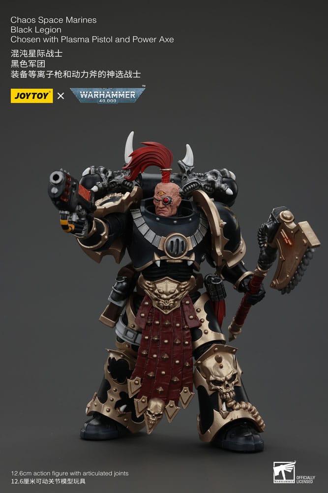 Warhammer 40k Actionfigur Chaos Space Marines Black Legion Chosen with Plasma Pistol and Power Axe 20 cm Image 4
