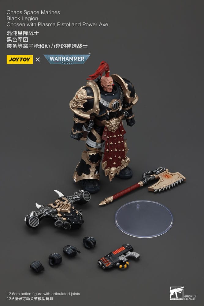 Warhammer 40k Actionfigur Chaos Space Marines Black Legion Chosen with Plasma Pistol and Power Axe 20 cm Image 8