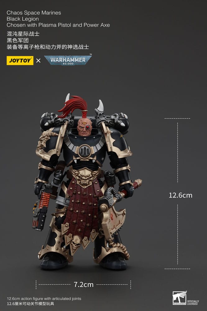 Warhammer 40k Actionfigur Chaos Space Marines Black Legion Chosen with Plasma Pistol and Power Axe 20 cm Image 9