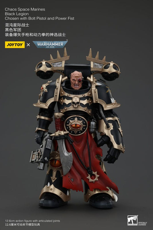 Warhammer 40k Actionfigur Chaos Space Marines Black Legion Chosen with Bolt Pistol and Power Fist 20 cm Image 1