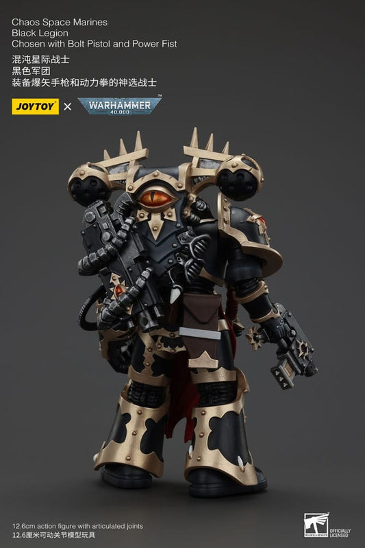 Warhammer 40k Actionfigur Chaos Space Marines Black Legion Chosen with Bolt Pistol and Power Fist 20 cm Image 2