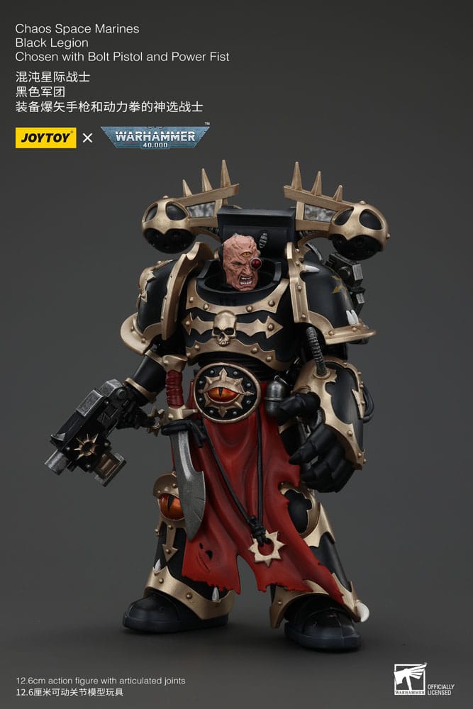 Warhammer 40k Actionfigur Chaos Space Marines Black Legion Chosen with Bolt Pistol and Power Fist 20 cm Image 3