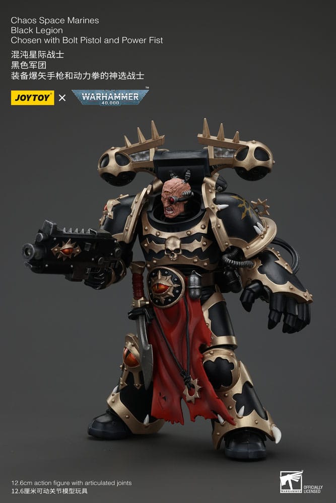 Warhammer 40k Actionfigur Chaos Space Marines Black Legion Chosen with Bolt Pistol and Power Fist 20 cm Image 4