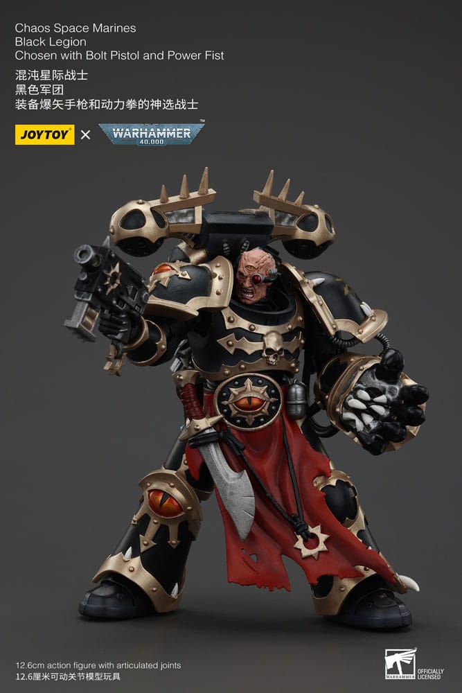 Warhammer 40k Actionfigur Chaos Space Marines Black Legion Chosen with Bolt Pistol and Power Fist 20 cm Image 5