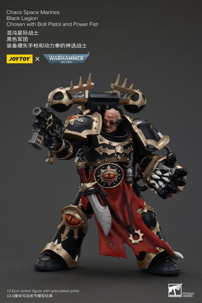 Warhammer 40k Actionfigur Chaos Space Marines Black Legion Chosen with Bolt Pistol and Power Fist 20 cm Image 5