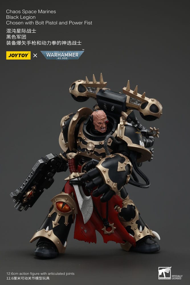 Warhammer 40k Actionfigur Chaos Space Marines Black Legion Chosen with Bolt Pistol and Power Fist 20 cm Image 6