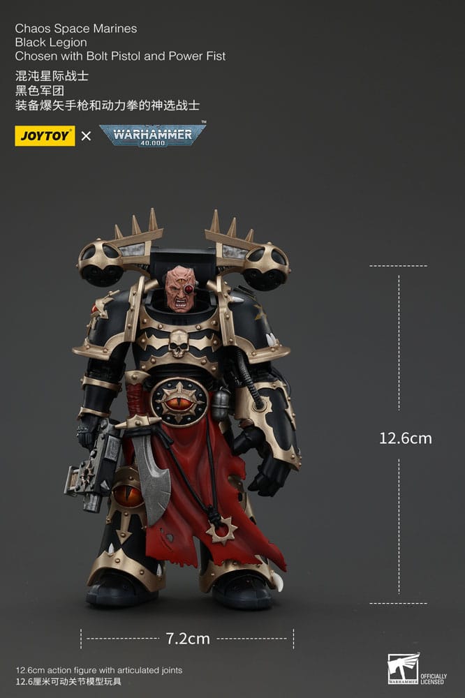 Warhammer 40k Actionfigur Chaos Space Marines Black Legion Chosen with Bolt Pistol and Power Fist 20 cm Image 9