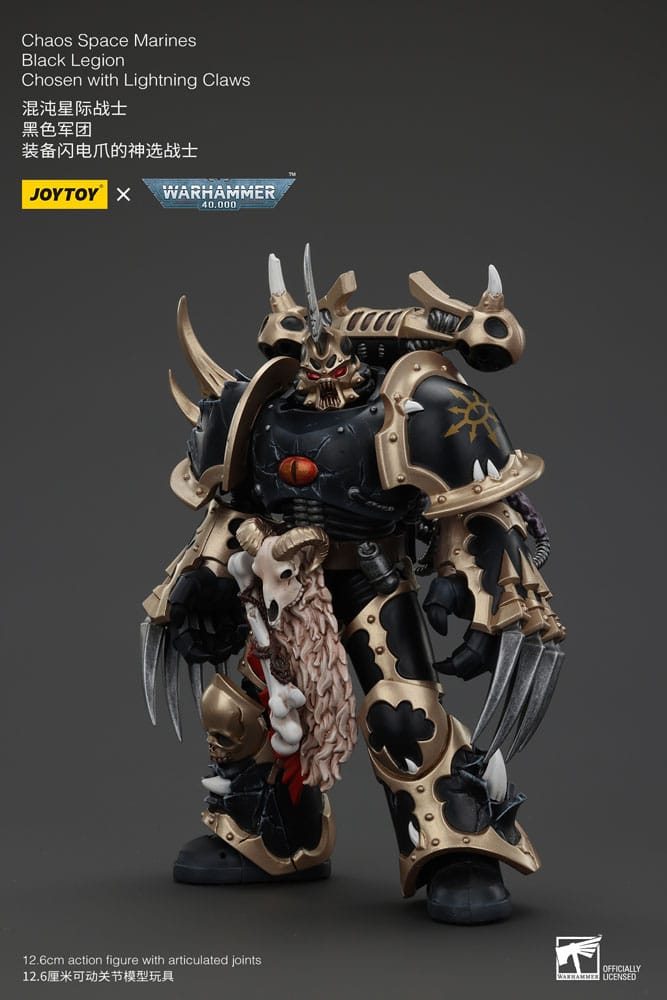 Warhammer 40k Actionfigur Chaos Space Marines Black Legion Chosen with Lightning Claws 20 cm Image 3