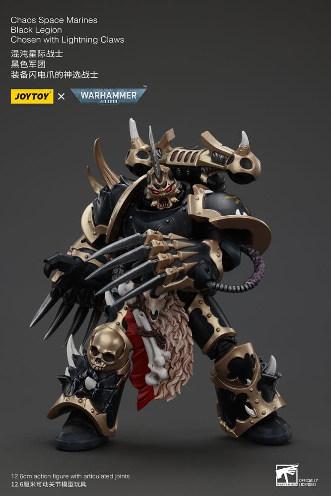 Warhammer 40k Actionfigur Chaos Space Marines Black Legion Chosen with Lightning Claws 20 cm Image 4