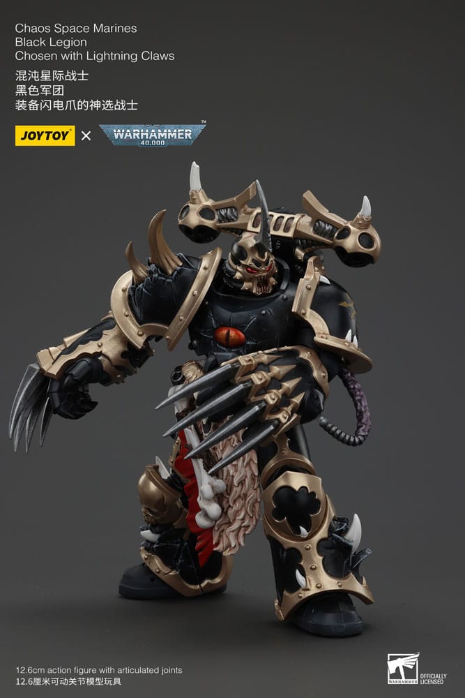 Warhammer 40k Actionfigur Chaos Space Marines Black Legion Chosen with Lightning Claws 20 cm Image 6