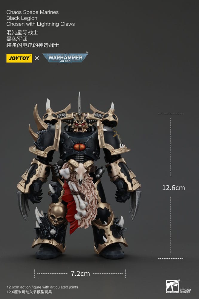 Warhammer 40k Actionfigur Chaos Space Marines Black Legion Chosen with Lightning Claws 20 cm Image 8