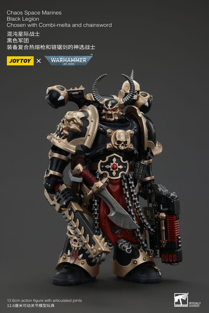 Warhammer 40k Actionfigur Chaos Space Marines Black Legion Chosen with Combi-melta and chainsword 20 cm Image 3